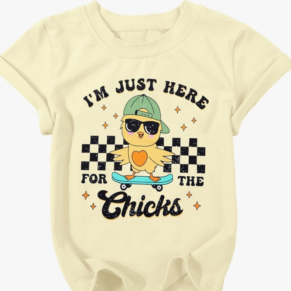 Graphic Easter T-Shirt with Chick Design
